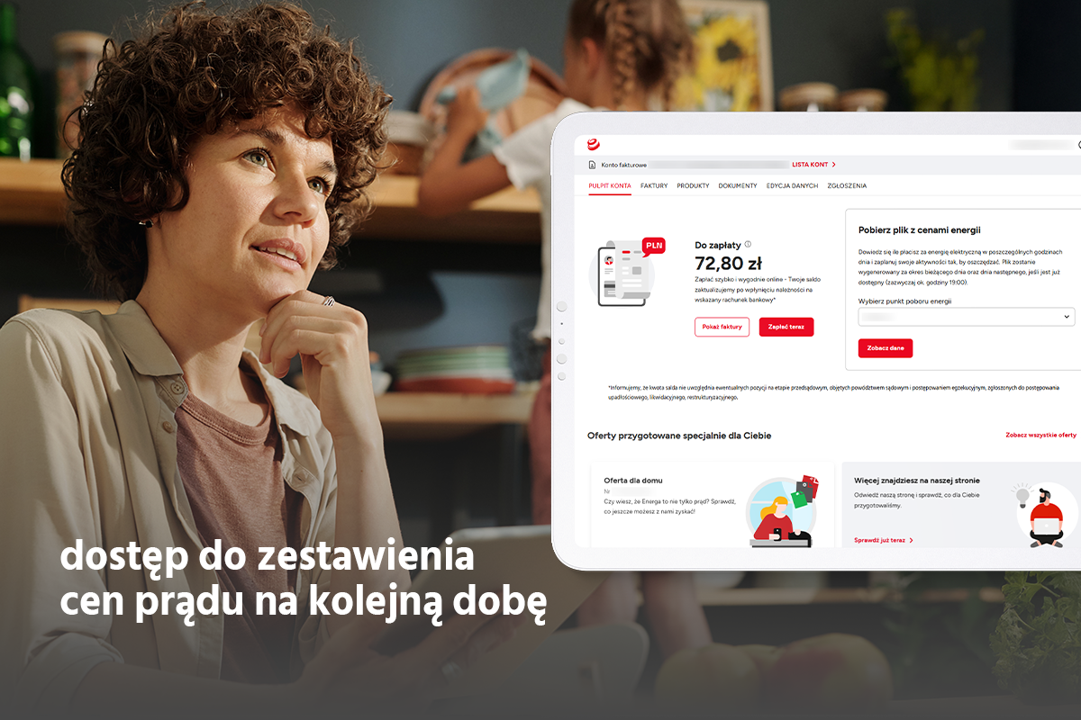 Jeśli korzystasz z oferty dynamicznej to w ENERGA24 zyskasz dostęp do zestawienia cen prądu na kolejną dobę.