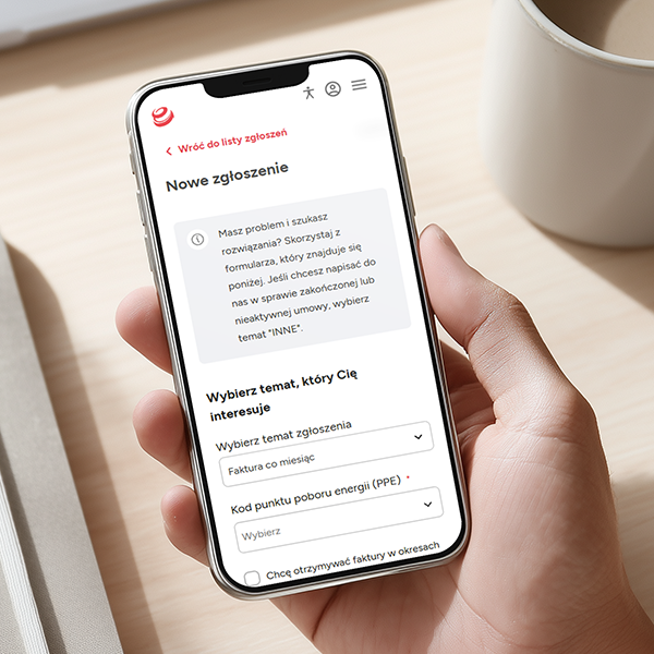 telefon z włączonym serwisem ENERGA24
