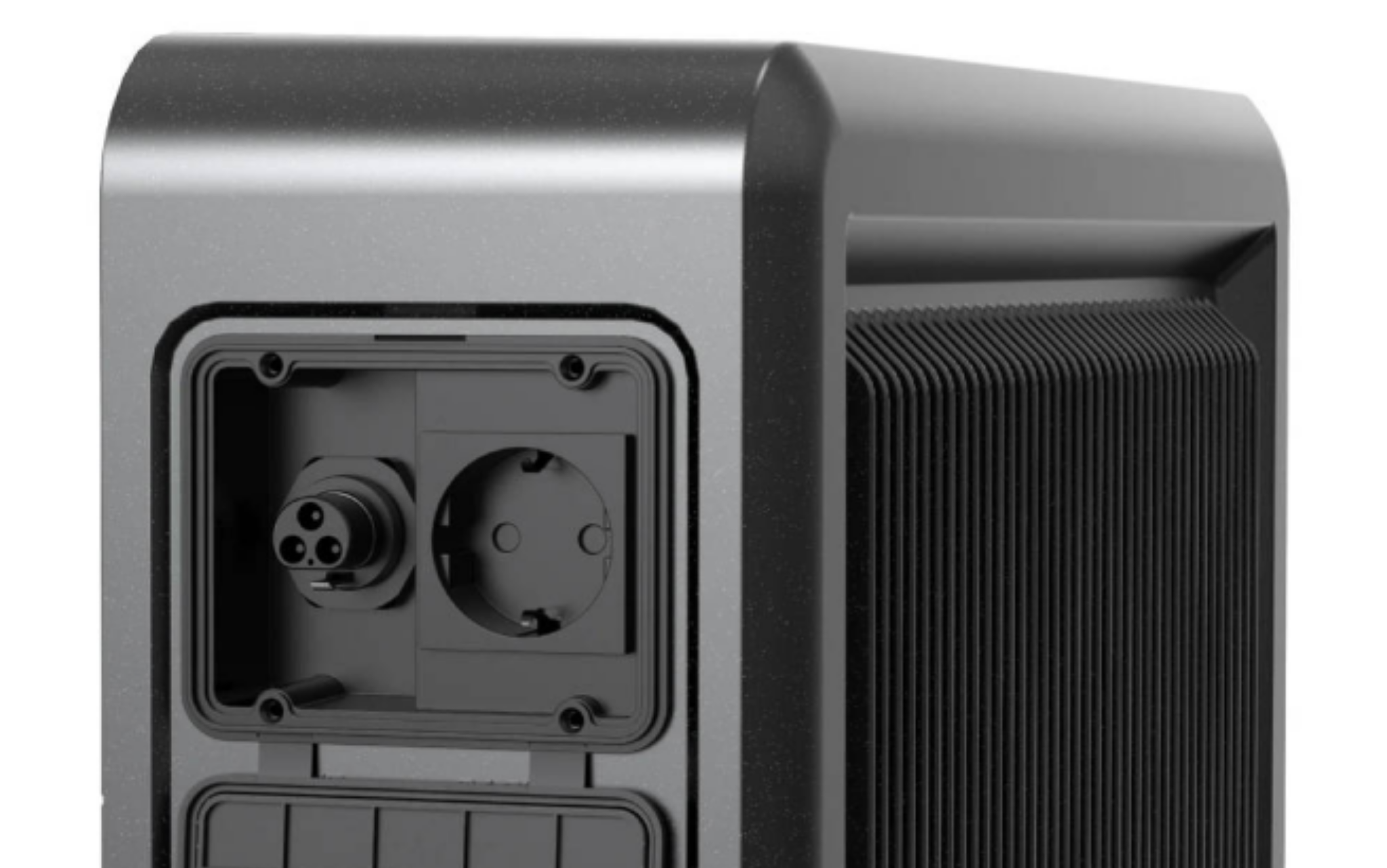 Ilustracja przedstawia dom z panelami fotowoltaicznymi na dachu obok prezentowany jest zestaw paneli z magazynem energii. W czerwonym dymku napis Magazyn energii z fotowoltaiką