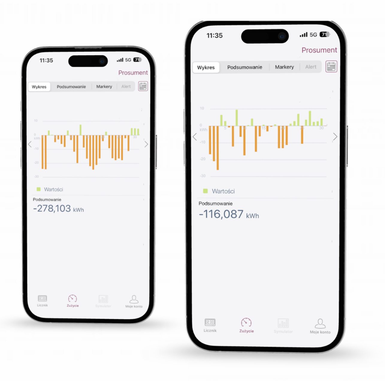 Widok aplikacji zarządzającej magazynem energii marstek Venus